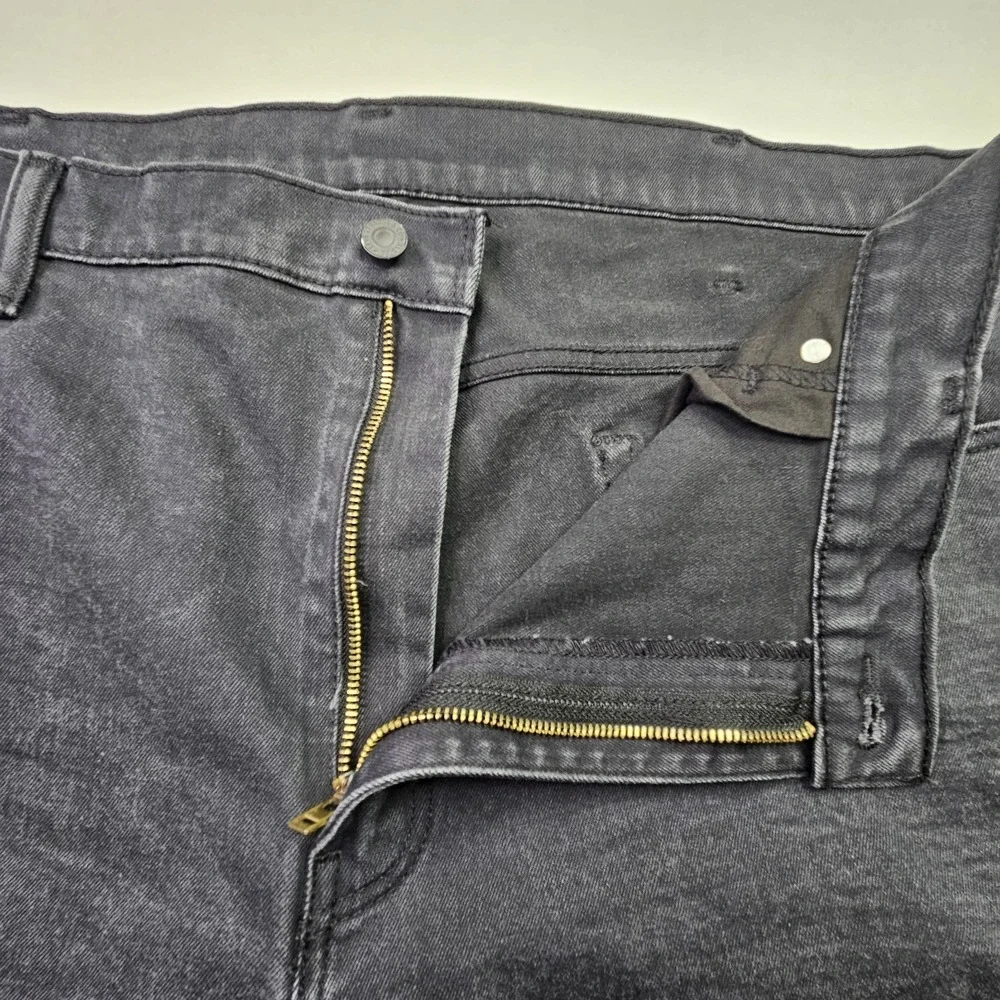 LEVI'S 569 Loose Straight Jeans 42x32 Black Dark Wash Denim Baggy Relaxed Fit